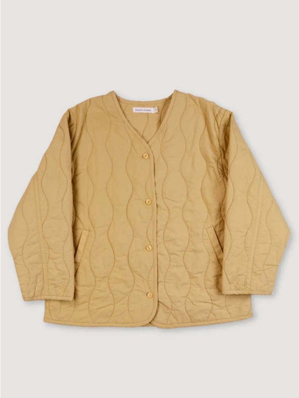 Micaela Greg Quilted Liner Honey Yellow Jacket Size XS